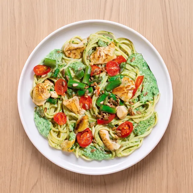 Hähnchen-Spargel Pasta