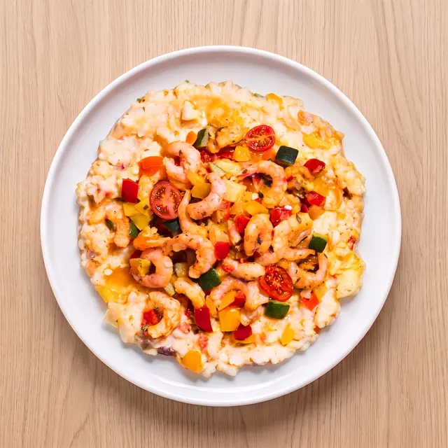 Risotto Mediterran mit Garnelen
